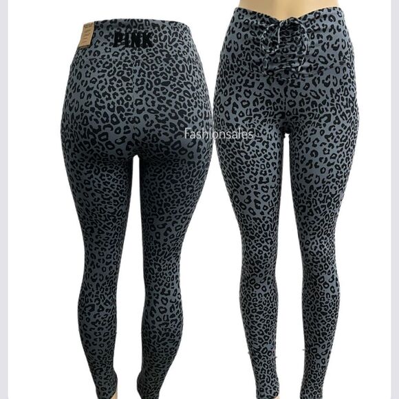 Victoria’s Secret Pink Active high Waist Full Length Ruched V leggings gray Xl - Picture 6 of 8